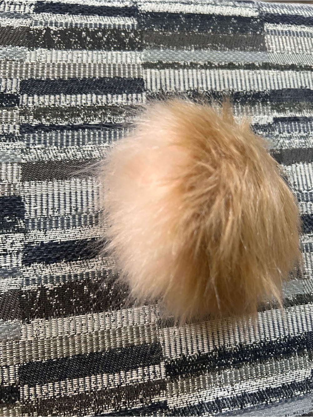 Fur Pom Pom Charm - Tan